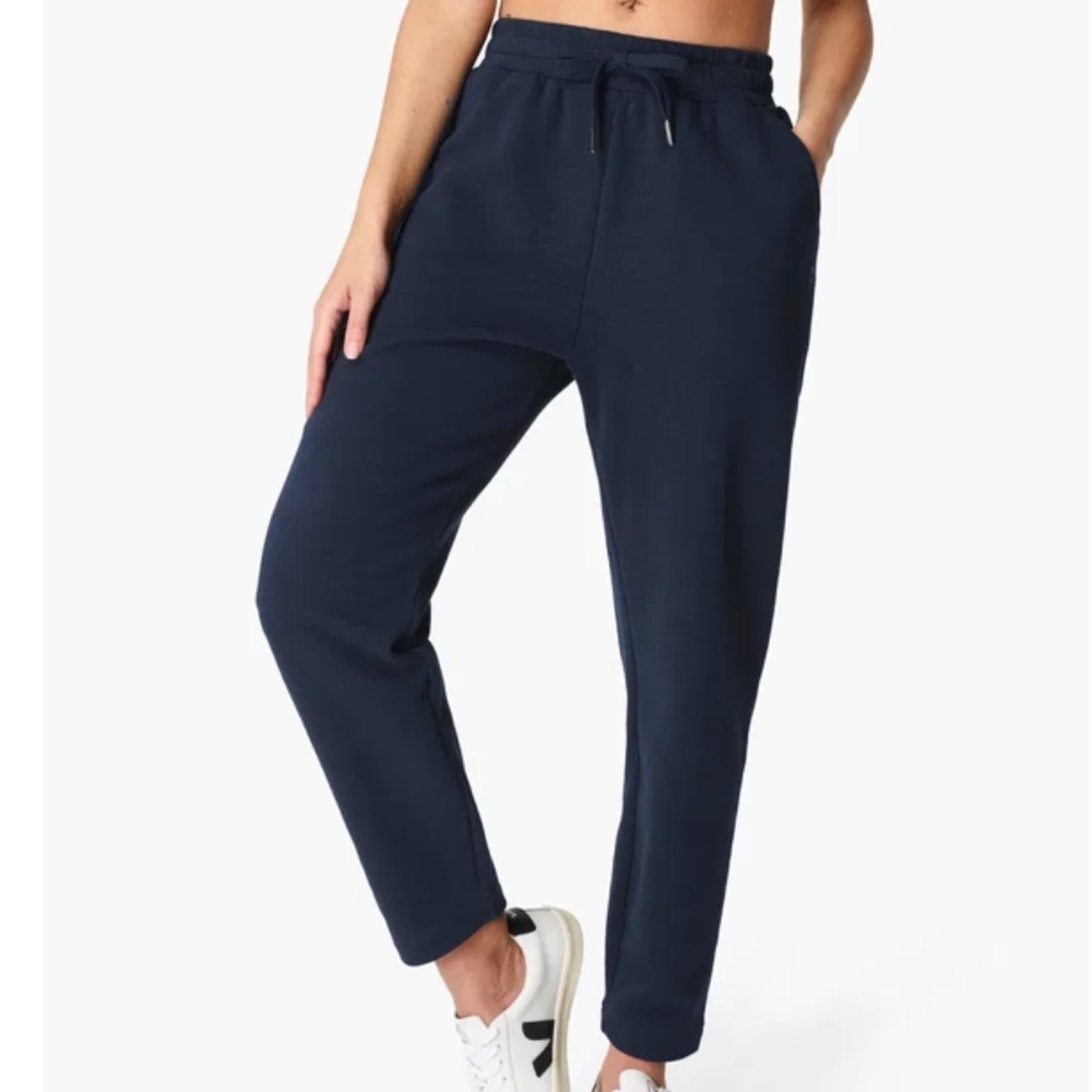 Sweaty Betty Essentials High Rise Pocket Taper Jogger Pants Navy Size Small